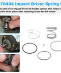 Impact Driver Spring Kit Replacement For 20V Impact Drivers With N078434 Spring And N089668 Steel Ball, kit components.