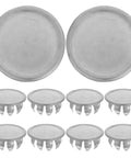 10 Pack Stainless Steel Round Knockout Seal Caps For Electrical Breaker Panels, showcasing heavy duty weatherproof junction box plugs.