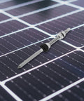 Heavy Duty Stainless Steel Solar Hanger Bolts With Slick Adjustable Height Mounts For All Weather Hitch Free Rooftop Installation And Bull Strong Panel Alignment on solar panel.