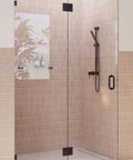 Frameless Shower Door Hinge With Enduroshield Glass Coating, 78 Inch By 47.5 Inch, Polished Brass Finish, Crystal Clear Tempered Glass For Modern Bathrooms, Slick Install And Built To Last Hardware
