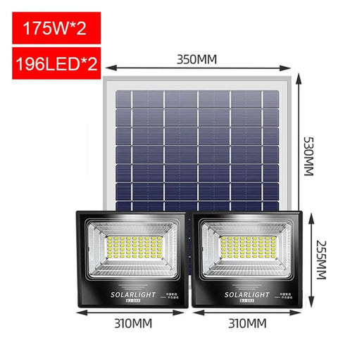 Top Shelf Led Solar Flood Light With Remote Control And Dusk To Dawn Auto Sensor IP67 Waterproof designed for outdoor use with solar panel.