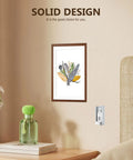 Heavy Duty Stainless Steel Picture Hangers Built Tough Wall Mount Brackets For Mirrors And Artwork Four Pack with framed art.