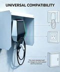 Heavy Duty Outdoor EV Charger Enclosure And Rainproof Steel Cover With Wall Mount Build That Beats The Weather And Locks Down Your Charging Station So It Stays Dry And Ready To Roll, showcasing universal compatibility.