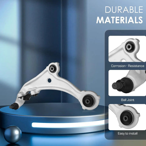 Heavy Duty Front Lower Control Arms With Ball Joint for 2009 2010 2011 2012 2013 2014 Nissan Murano, corrosion-resistant design.
