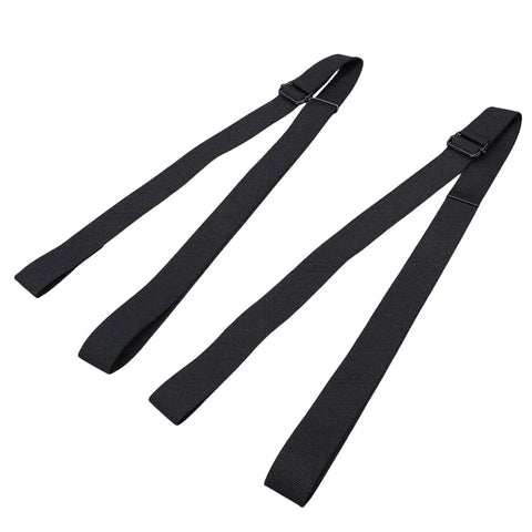 Heavy Duty Dumbbell Spotter Straps 2 Pack Adjustable Safety Belts with tough nylon webbing and secure metal buckle.