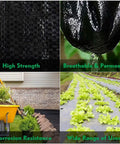 Pro Weed Barrier Landscape Fabric Ground Cover Heavy Duty Pro Grade Weave Gardening Mat Weed Blocking 4 Ft By 100 Ft Black