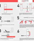 Installation guide for 12 Pack Two Tone Cabinet Pulls With 3 Inch Hole Centers Brushed Nickel And Gold Zinc Alloy Square Tube Handles