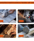 Compact Cordless Mini Angle Grinder With Three Inch Cut Off Disc For Kick Serious Metal And Wood Tasks Featuring Battery Powered Portability And No Sweat Operation For Your Next Handyman Build cutting tile, metal, wood, stone with precision in various applications.