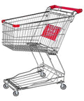 Shopping cart featuring Four Pack 5 Inch Shopping Cart Replacement Wheels With Threaded Stem Casters Half Inch Diameter Thirteen Threads Per Inch One Inch Long For Carts And Furniture Heavy Duty 300 Lbs Per Wheel 1200 Lbs Total Load Capacity.