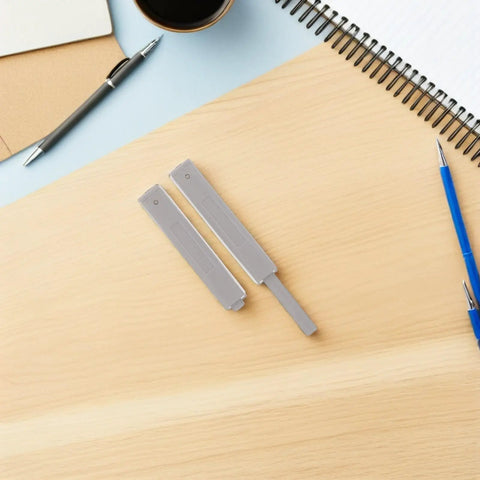 Push To Open Cabinet Hardware 4 Pack Plastic Touch Latches on desk