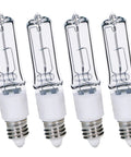 4 Pack JDE11 100W Halogen Bulbs E11 Mini Candelabra Base Dimmable 2800K Warm White For Ceiling Fans Chandeliers Pendant And Accent Lighting High Brightness 1600 Lumens