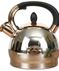 Stainless Steel Whistling Tea Kettle With Encapsulated Bottom For Even Heat Distribution 2.8 Quart Quick Boil, Rust Resistant