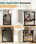 Narrow Baby Gate For Doorways And Stairs 24.5 To 28.3 Inch Wide Pressure Mounted Walk Through Child Safety Gate for pets in home settings.