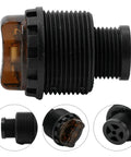 Front Fork Damper Rod Preload Adjustment Knob for Bikes, three diameter options, black plastic side view