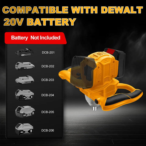 Badass Cordless Post Hole Digger Auger Bit Boosts Your Rig To 40V Power Compatible With Dewalt 20V Battery with battery options displayed.