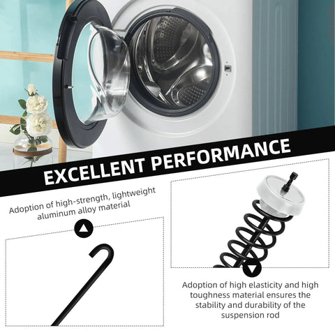 Universal Washer Suspension Rod Kit Front Load Easy Install No Fuss Replacement W10780045 near open washer door