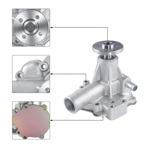 Replacement Water Pump For Ford New Holland Tractor Fits Tc40 Tc45 L160 Perkins Engine heavy duty part with multiple angles.