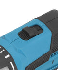Close-up of the switch on the Heavy Duty Cordless Drill Driver With 23 Plus One Torque Settings And 1700 Rpm Speed for serious projects.