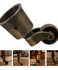 Four Piece Set Of Bronze Finish 32Mm Swivel Casters delivering smooth rolling action and silent glide, ideal for furniture.