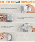 Indoor Electrical Outlet Timer 2 Pack Push Button Countdown Switch with six preset modes for easy programming.