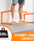 Heavy Duty 6 Tier Wall Mount Lumber Storage Rack Badass Steel Wood Rack Handles 220 Lbs Per Shelf showing sturdy load capacity.