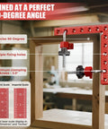 4 Piece 90 Degree Corner Clamps For Woodworking, Aluminum Alloy Right Angle Clamps on wooden frame with scale display