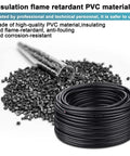 Low Voltage Landscape Lighting Wire 16 AWG 2 Conductor Oxygen-Free Copper, 100 Ft PVC Jacket, UL Listed, coil with PVC granules
