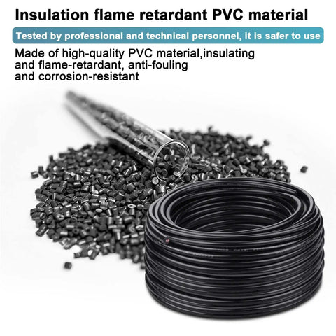 Low Voltage Landscape Lighting Wire 16 AWG 2 Conductor Oxygen-Free Copper, 100 Ft PVC Jacket, UL Listed, coil with PVC granules