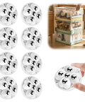 Eight Pack Self Adhesive Caster Wheels For Kitchen Appliances, 360 Degree Swivel Universal Rollers, Heavy Duty Stainless Bead And ABS Casters, White