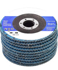 Stack of 100 Pack Zirconia Flap Discs 4-1/2 By 7/8 Inch, 40 Grits Premium Grinding Sanding Discs For Metal Stainless Steel And Mild Steel