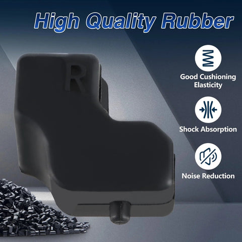 EVRBUL tailgate upper rubber bumper, black, LH & RH compatible for Ford F-Series pickups.