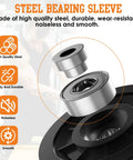 Steel bearing sleeve for Heavy Duty Nylon Pulley Wheel For Home Gym Cable Setup Replacement with high quality steel construction.