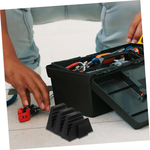 12 Piece Modular Wrench Organizer Tray for Garage and Workshop with durable plastic construction, shown next to toolbox.