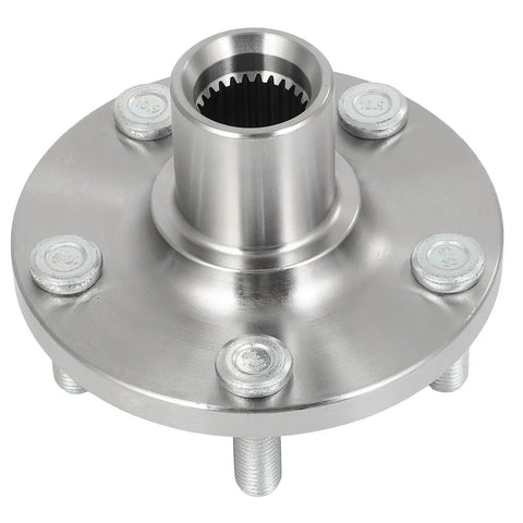 Front Wheel Bearing And Hub Assembly HA590498 Replacement For 2003 To 2017 Toyota Corolla Fwd 5 Lug, showing metal hub with five lug studs.