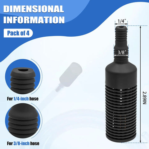 Pressure Washer Siphon Hose Filter Set For One Quarter Inch And Three Eighth Inch Hoses, Downstream Injector Filtration
