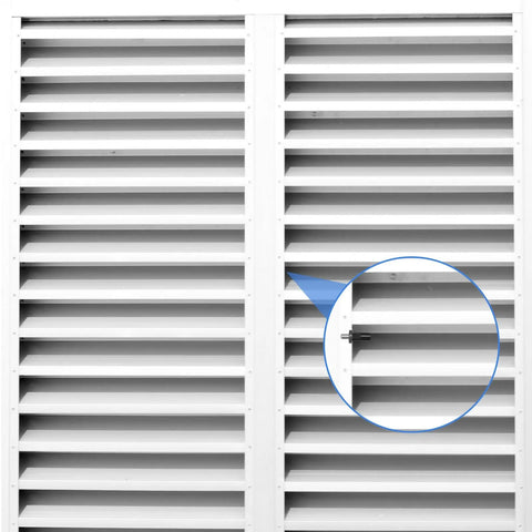 Heavy Duty Plantation Shutter Repair Pins, Spring Loaded Metal Pins For Louvers Windows, 100 Pack White detail on shutter slats