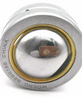 Gebk16s Metric Radial Spherical Plain Bearing 16Mm ID 38Mm OD 21Mm Inner 15Mm Outer showing polished surface and lubrication groove.