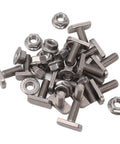 A2 70 Stainless Steel M8 Hammer Head Screws 15 Pack Lock Down Your Solar Panels With These Heavy Duty Roof Anchors in a pile.