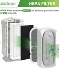 Two Pack Replacement Filter Compatible With 04383 04384 04385 04386A Air Purifier HEPA 3 In 1 Filtration Replace Part 990051000 exploded view
