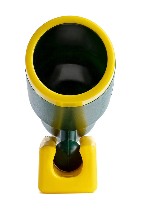 Front view of the Pirate Themed Swing Set Telescope Replacement For Outdoor Play, Durable Plastic Telescope For Kid Friendly Backyard Adventures, Ages 3 And Up, Perfect Addition To Any Jungle Gym Or Playset, showcasing its vibrant design.