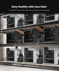 Kick Back And Breathe Easy With This Top Shelf Triple Layer Hepa Filtration System For Enclosed 3d Printers To Catch Ultrafine Dust And Cut Out Fumes From Abs Asa Pla Petg Tpu Projects Without The Hassle featuring multiple 3D printers in a shelf setup.