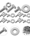 Stainless Steel Carriage Bolt And Nut Kit For Equipment And Unicycle With Locking Nuts And Washers Pro Grade Hardware Set