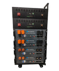 Beefy Stackable Power Station With Solar Inverter, 10240Wh Capacity, 7000W Output, showing multiple battery modules