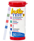 Straight Up Pool And Spa Test Strips To Keep Your Water Crisp And Clear quick one dip chemistry kit with 50 tabs in a container.