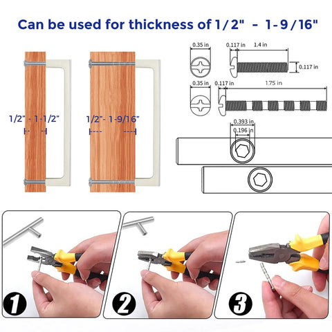 Installation guide for 25 Pack Solid 5 Inch Square Kitchen Cabinet Handles in Brushed Nickel Pulls for Cabinets and Drawers