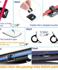 Alloy Bike Cable Guides Kit With 6 Sets Base And Clip installation steps for brake shifter derailleur cables on bikes.