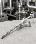 Heavy Duty Adjustable Wheel Arch Scriber And Garage Ready Automotive Body Line Gauge For Precise Panel Layouts and Slick Paint Restoring on Your Daily Driver, silver iron tool on a surface.