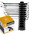 Slick Modular Wrench Organizer System With 48 Magnetic Holders For Tool Box Drawers Heavy Duty Wrench Rack in use with wrenches
