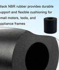 Hefty M12 Rubber Spacer And Anti Vibration Mount With Shock Absorbing NBR Cushion showing black NBR rubber for motor support.
