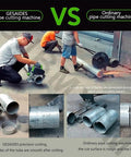 Heavy Duty Electric Pipe Cutter 15-400 mm Pro Grade Precision 0.05 mm with 2900-3200 RPM used for smooth steel cuts